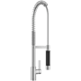 Dornbracht Tara Ultra 1.5 GPM Single Hole Pre-Rinse Pull Down Kitchen Faucet with Swivel Spout and Cartridge Brushed Chrome