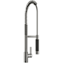 Dornbracht Tara Ultra 1.5 GPM Single Hole Pre-Rinse Pull Down Kitchen Faucet with Swivel Spout and Cartridge Brushed Dark Platinum