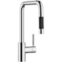 Dornbracht Meta Square 1.5 GPM Single Hole Pull Down Kitchen Faucet with Swivel Spout and Cartridge Chrome