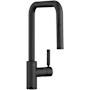 Dornbracht Meta Square 1.5 GPM Single Hole Pull Down Kitchen Faucet with Swivel Spout and Cartridge Matte Black