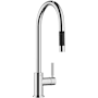 Dornbracht Tara 1.5 GPM Single Hole Pull Down Kitchen Faucet with Swivel Spout and Cartridge Chrome