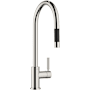 Dornbracht Tara 1.5 GPM Single Hole Pull Down Kitchen Faucet with Swivel Spout and Cartridge Platinum
