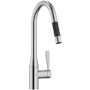 Dornbracht Sync 1.5 GPM Single Hole Pull Down Kitchen Faucet with Swivel Spout and Cartridge Brushed Chrome