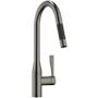Dornbracht Sync 1.5 GPM Single Hole Pull Down Kitchen Faucet with Swivel Spout and Cartridge Brushed Dark Platinum