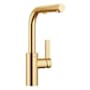 Dornbracht Elio 1.5 GPM Single Hole Pull Out Kitchen Faucet with Swivel Spout and Spray Mode Brushed Durabrass (23kt Gold)