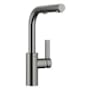 Dornbracht Elio 1.5 GPM Single Hole Pull Out Kitchen Faucet with Swivel Spout and Spray Mode Brushed Dark Platinum