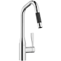Dornbracht Sync 1.5 GPM Single Hole Pull Down Kitchen Faucet with Swivel Spout and Descaling System Chrome
