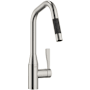 Dornbracht Sync 1.5 GPM Single Hole Pull Down Kitchen Faucet with Swivel Spout and Descaling System Brushed Platinum