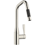 Dornbracht Sync 1.5 GPM Single Hole Pull Down Kitchen Faucet with Swivel Spout and Descaling System Platinum