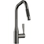 Dornbracht Sync 1.5 GPM Single Hole Pull Down Kitchen Faucet with Swivel Spout and Descaling System Dark Chrome