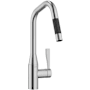 Dornbracht Sync 1.5 GPM Single Hole Pull Down Kitchen Faucet with Swivel Spout and Descaling System Brushed Chrome