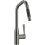 Dornbracht Sync 1.5 GPM Single Hole Pull Down Kitchen Faucet with Swivel Spout and Descaling System Brushed Dark Platinum