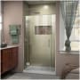 DreamLine Unidoor-X 72" High x 35-1/2" Wide Hinged Frameless Shower Door with Clear Glass Brushed Nickel