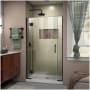 DreamLine Unidoor-X 72" High x 35-1/2" Wide Hinged Frameless Shower Door with Clear Glass Oil Rubbed Bronze
