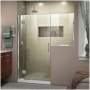 DreamLine Unidoor-X 72" High x 65-1/2" Wide Hinged Frameless Shower Door with Clear Glass Chrome