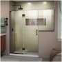 DreamLine Unidoor-X 72" High x 71-1/2" Wide Hinged Frameless Shower Door with Clear Glass Oil Rubbed Bronze