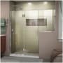 DreamLine Unidoor-X 72" High x 72-1/2" Wide Hinged Frameless Shower Door with Clear Glass Chrome