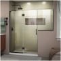 DreamLine Unidoor-X 72" High x 72-1/2" Wide Hinged Frameless Shower Door with Clear Glass Matte Black
