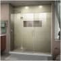 DreamLine Unidoor-X 72" High x 66-1/2" Wide Hinged Frameless Shower Door with Clear Glass Brushed Nickel