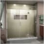 DreamLine Unidoor-X 72" High x 68-1/2" Wide Hinged Frameless Shower Door with Clear Glass Chrome