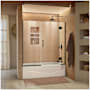 DreamLine Unidoor-X 58" High x 58" Wide Hinged Frameless Tub Door with Clear Glass Matte Black