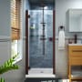 DreamLine Lumen 36" D x 36" W x 74 3/4" H Hinged Shower Door with Acrylic Base Kit Oil Rubbed Bronze