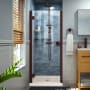 DreamLine Lumen 42" D x 42" W x 74 3/4" H Hinged Shower Door with Acrylic Base Kit Oil Rubbed Bronze