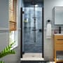 DreamLine Lumen 42" D x 42" W x 74 3/4" H Hinged Shower Door with Acrylic Base Kit Matte Black
