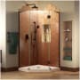 DreamLine Prism Plus 72" H x 38" W x 38" D Hinged Frameless Shower Enclosure with Clear Glass and 40" x 40" Shower Base Oil Rubbed Bronze