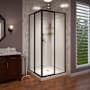 DreamLine Cornerview 76-3/4" High x 36" Wide Corner Shower Module Matte Black