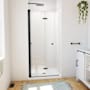DreamLine Aqua-Q Fold 76-3/4" High x 36" Wide Shower Door Matte Black
