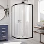 DreamLine Prime 74-3/4" High x 36" Wide x 36" Deep Sliding Framed Shower Enclosure with Clear Glass Matte Black