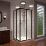 DreamLine Cornerview 74-3/4" High x 42" Wide Corner Shower Module Matte Black