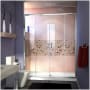 DreamLine Visions 74-3/4" High x 60" Wide 36" Deep Sliding Framed Shower Door with Clear Glass, SlimeLine Shower Base Kit, and Center Drain Chrome