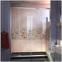 DreamLine Visions 74-3/4" High x 60" Wide 36" Deep Sliding Framed Shower Door with Clear Glass, SlimeLine Shower Base Kit, and Left Drain Chrome with Black Base