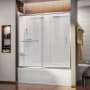 DreamLine Infinity-Z 60" High x 56" Wide Alcove Shower Module with Clear Sliding Tub Door, and Acrylic Backwall Kit Chrome