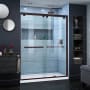 DreamLine Encore 36" D x 60" W x 78 3/4" H Semi-Frameless Bypass Sliding Shower Door and SlimLine Shower Base Kit Oil Rubbed Bronze with White Base
