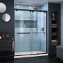DreamLine Encore 36" D x 60" W x 78 3/4" H Semi-Frameless Bypass Sliding Shower Door and SlimLine Shower Base Kit Oil Rubbed Bronze with Biscuit Base