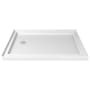 DreamLine Slimline 36" x 54" Rectangular Shower Base with Double Threshold and Left Drain White