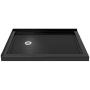 DreamLine Slimline 36" x 54" Rectangular Shower Base with Double Threshold and Left Drain Black