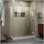 DreamLine Unidoor-X 72" High x 46-1/2" Wide x 34-3/8" Deep Hinged Frameless Shower Enclosure with Clear Glass Chrome