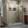 DreamLine Unidoor-X 72" High x 46-1/2" Wide x 34-3/8" Deep Hinged Frameless Shower Enclosure with Clear Glass Oil Rubbed Bronze