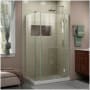 DreamLine Unidoor-X 72" High x 39-1/2" Wide x 30-3/8" Deep Hinged Frameless Shower Enclosure with Clear Glass Brushed Nickel