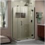DreamLine Unidoor-X 72" High x 39-1/2" Wide x 30-3/8" Deep Hinged Frameless Shower Enclosure with Clear Glass Matte Black