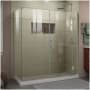 DreamLine Unidoor-X 72" High x 63-1/2" Wide x 30-3/8" Deep Hinged Frameless Shower Enclosure with Clear Glass Brushed Nickel