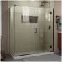 DreamLine Unidoor-X 72" High x 63-1/2" Wide x 30-3/8" Deep Hinged Frameless Shower Enclosure with Clear Glass Oil Rubbed Bronze