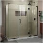 DreamLine Unidoor-X 72" High x 70" Wide x 34-3/8" Deep Hinged Frameless Shower Enclosure with Clear Glass and Right Hinge Matte Black