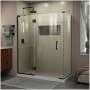 DreamLine Unidoor-X 72" High x 58-1/2" Wide x 34-3/8" Deep Left Hinged Frameless Shower Enclosure with Clear Glass Matte Black