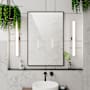 DreamLine Prospero 24"W x 36"H Rectangular Flat Framed Wall Mounted Bathroom Mirror Matte Black