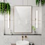 DreamLine Prospero 24"W x 36"H Rectangular Flat Framed Wall Mounted Bathroom Mirror Brushed Brass